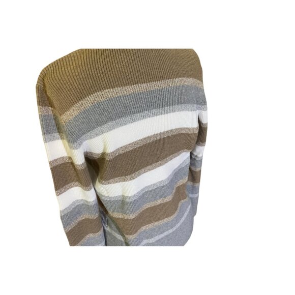 Karen Scott  Striped Turtle Neck Sweater - Picture 4 of 4